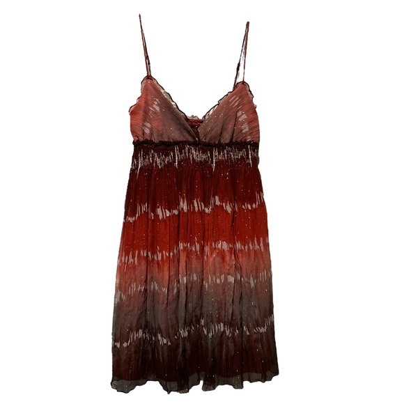 BCBG MAXAZRIA Silk Ombré Y2K Dress Size Extra Small - Picture 3 of 12